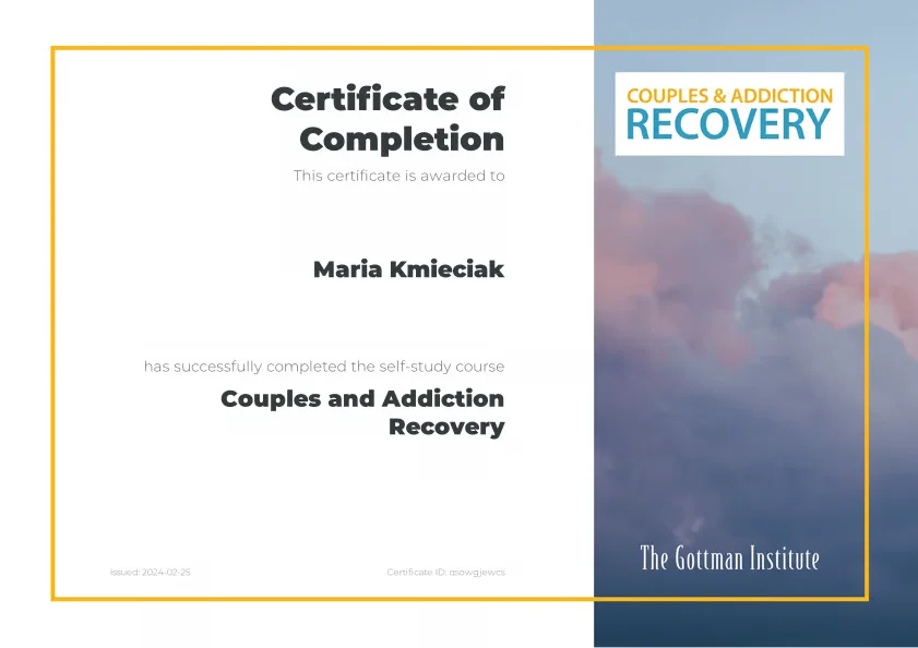Gottman Addiction & Recovery Certificate