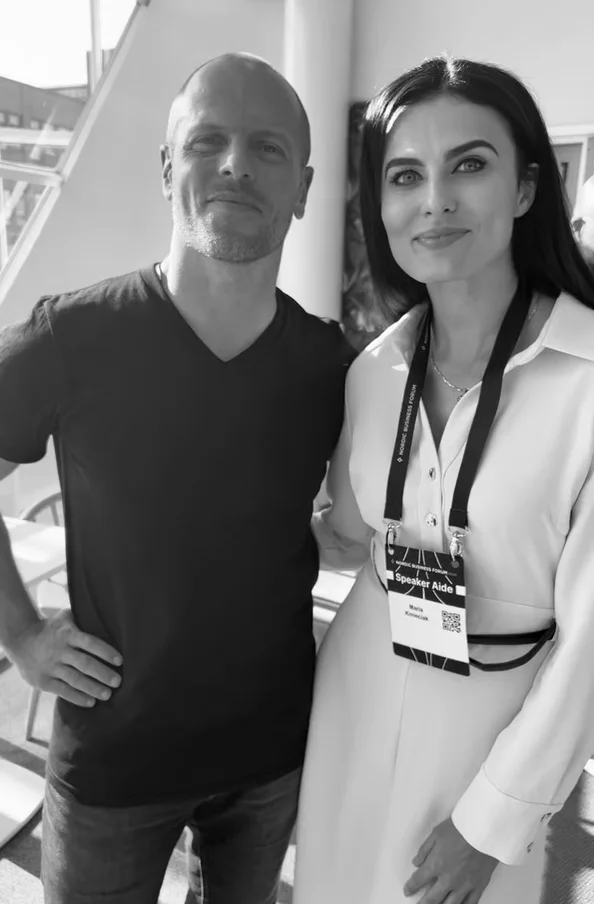Maria Kmieciak i Tim Ferriss